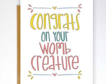Funny Baby Shower Card, Funny Greeting Card, Baby Card, Funny Baby Card, New Baby Card, Funny Cards, Funny New Mom Card, New Mom Gift