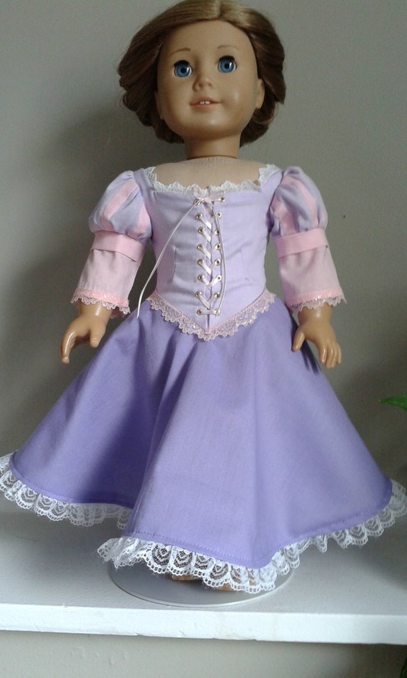 Rapunzel Cotton Dress for American Girl or 18 Inch Doll