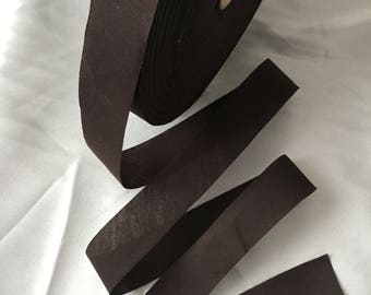 1" Chocolate Brown Bias Tape 3 yards Cotton Bias Binding Tape Blanket Binding Tape Cotton Fabric Unfolded Binding Tape For Apparel Crafts