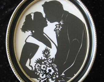 Custom Silhouette First Anniversary Gift