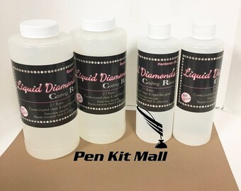 Liquid Diamonds Crystal Clear Casting Resin Epoxy Resin 24oz Pen Kit Mall FREE SHIPPING