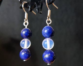 Lapis Lazuli and Moonstone Earrings