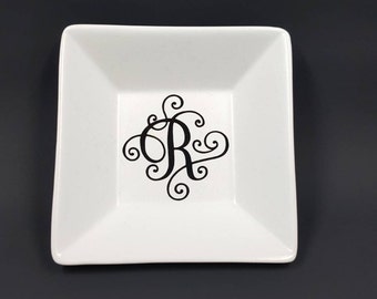 Ring Dish, Personalized Ring Dish, Engagement, Monogram Ring Dish, Catch All, Trinket Dish, Gift under 10.00,Bridesmaid, Birthday Gift, Ring