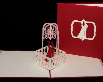 3-D Wedding Pop-Up Card