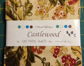 Charm Pack, 5" Squares, 42 Pieces, Castlewood by Jan Patek Quilts for Moda Fabrics, 100% Cotton