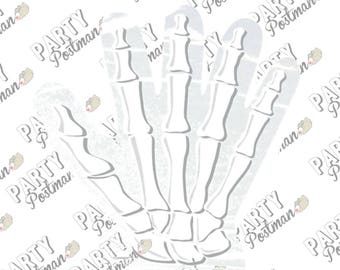 Hand Skeleton themed Cello Bags - Pack of 10