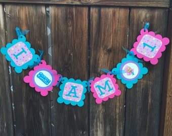 Handmade "Molly" Bubble Guppies High Chair Banner