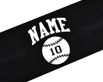 Softball Headband Personalized with Your CUSTOM Name and TEAM Colors - Vinyl Text