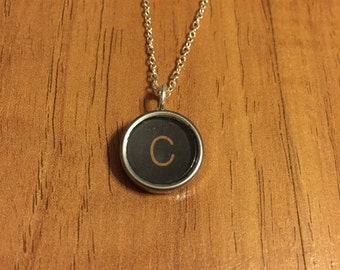Typewriter key necklace