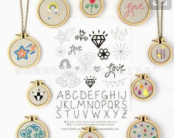 DIY Mini Embroidery Hoop Frame Oval Embroidery Hoop Miniature Embroidery Hoops DIY Tiny Hoop Kit Mini Oval Hoop Frame DIY Necklace Kit