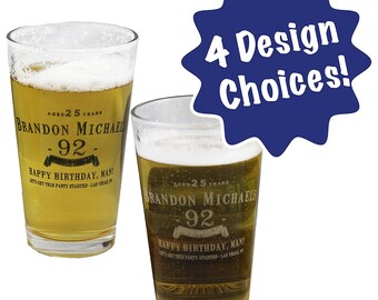 Personalized Birthday Pint Glass