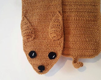 Chihuahua scarf, crochet chihuahua, ready to ship,Valentine's day gift, chihuahua lover,