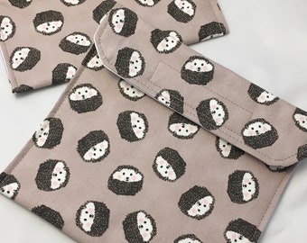 Roly Hedgehogs Reusable Sandwich Bag, Reusable Snack Bag