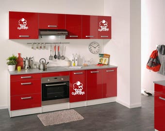 for Red kitchen wall decal