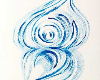 Reflection. Original, acrylic, abstract, modern painting.