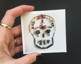 Dia de los Muertos/Day of the Dead Crystal Skull Photo Sticker