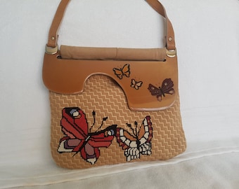 Patricia Smith Moon Bag Butterfly Needlework
