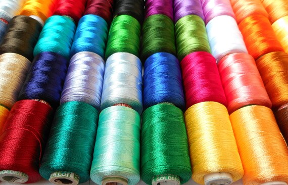 Items similar to 45 Spools of Silk Thread For Tassels Making | Indian