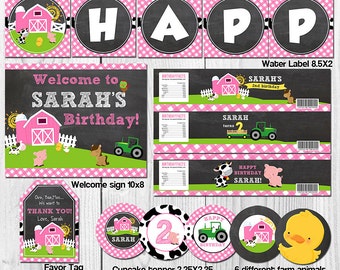 Farm Party Package Barn Party Package Girl Farm Party Package Old Mc Donald Birthday Farm Birthday