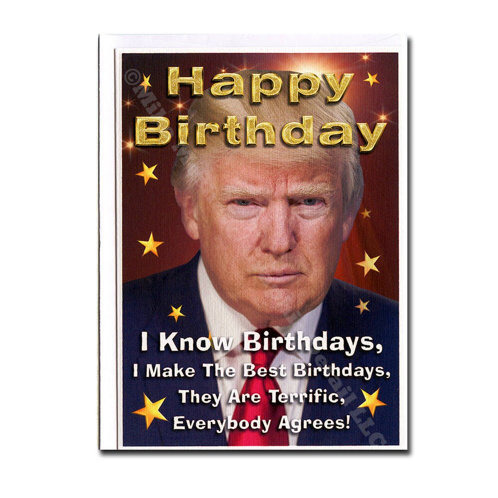 Verjaardag Card grappige verjaardagskaart Donald Trump