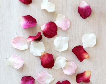 Paper Petals | Rose Petals for Table, Aisle Decoration and Confetti - Red, Pink, White