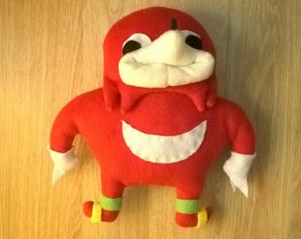 Ugandan knuckles | Etsy Ugandan Knuckles plush toy handmade vrchat sonic meme de wey da wae uganda
