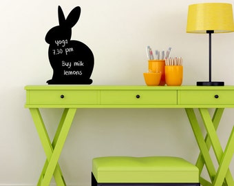 Reusable Chalkboard Bunny Wall Decal