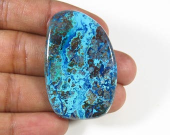 Blue Azurite cabochon. Azurite gemstone. Unique~Natural Azurite cabochon. For jewelry 52 Cts Fancy shape Azurite loose gemstone. MX-702