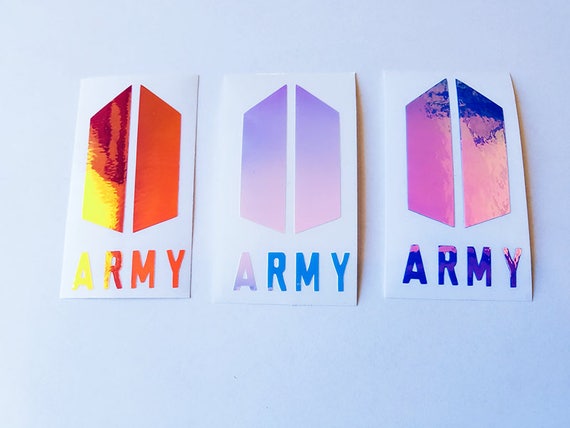 K-POP BTS ARMY Logo Holographic Decal Sticker