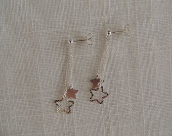 Sterling Silver earrings dangle stars