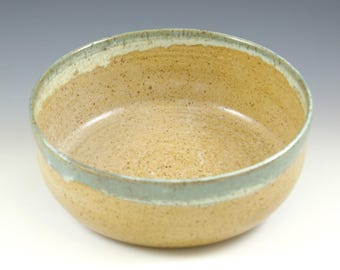 Large Pottery Serving Bowl, Rustic Fruit Bowl, Kitchen Gift, Pottery Home Gift, Low Fruit Bowl, Ceramic Bowl, 8 Inch Pottery Baking Bowl