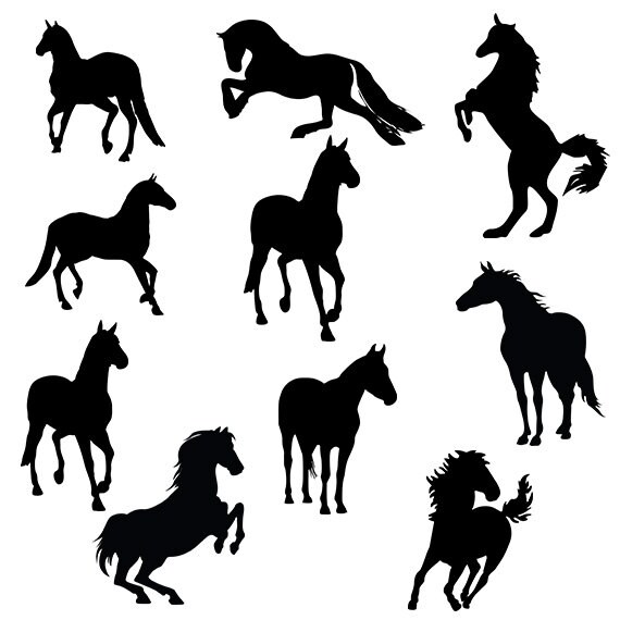 Download Horse svg silhouette pack horses vector clipart digital