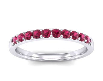 Thin Surface Prong Set Ruby Ring, Prong Set Ring, Prong Ruby Ring, Prong Ruby, Fashion Ring, Ring For Her, Wedding Jewelry