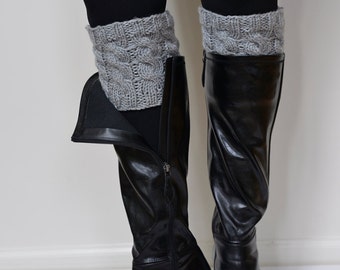 Hand Knitted Boot Cuffs - Cable knit - 28 Colors available