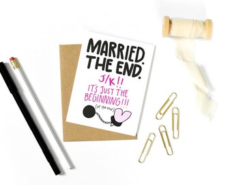 Funny Bridal Shower Card - Funny Marriage Card - Funny Wedding Card - Funny Wedding Shower Card - Funny Wedding Card
