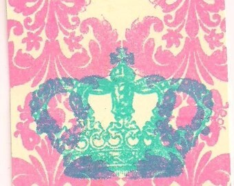 Unmounted Cross Crown no2 rubber stamp zNe altered scrapbooks