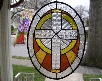 Stained Glass Cross Sun-catcher