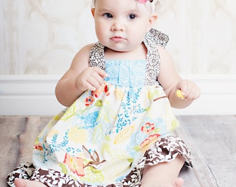 Girls Dress Pattern, Easy Sewing PDF Pattern, Sewing Patterns The Riley Dress 12m-8