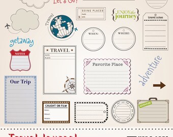 Hero Arts Travel Journal DK004 Instant Download Digital Kit