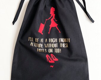 Personalised airline crew cabin crew shoe bag gift