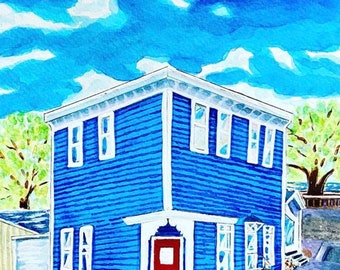The Blue House on the Corner
