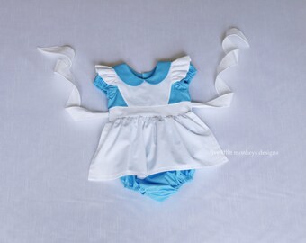 Alice in Wonderland Romper - Alice Romper - Alice in Wonderland - Queen of Hearts - White Rabbit - Alice in Wonderland Costume