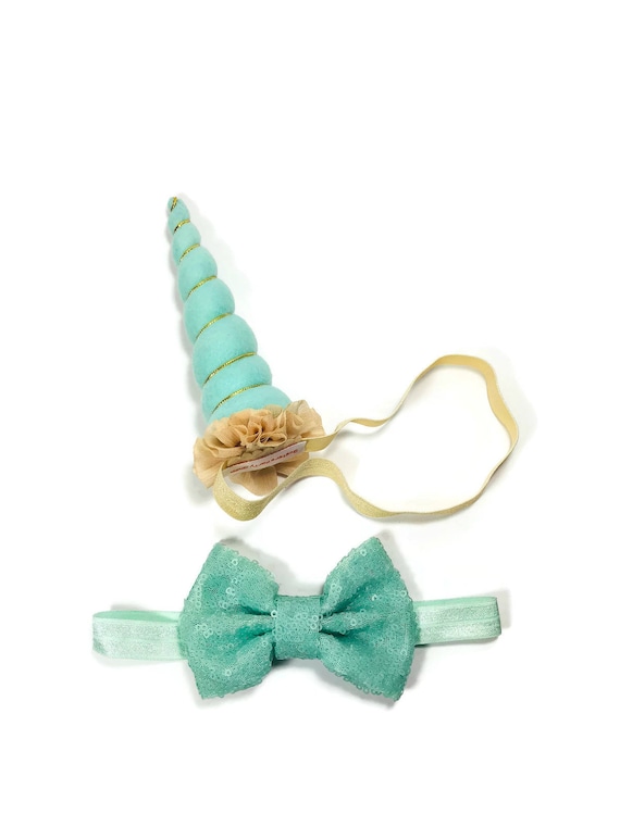 Dog Unicorn Horn and Bow || Dog Unicorn Headband || Unicorn Headband for Dog || Pet Unicorn Costume || Dog Unicorn || Dog Birthday