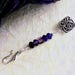 Silver magnetic Portuguese Knitting Pin, Portuguese Knitting Pin with beads