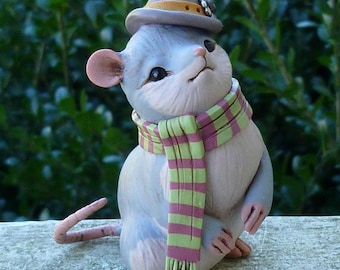 Scarf Mouse Steampunk Myxie Pal Sculpture