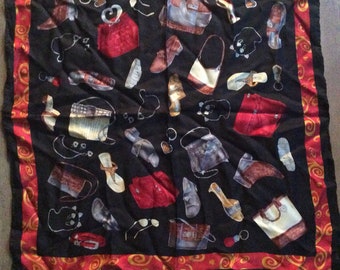 Vintage Brighton 100% Silk Designer Scarf