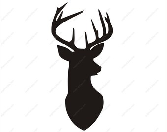 Deer Svg Deer Clipart AI dxf eps png Deer Head SVG Cut files Svg Files for Silhouette Cameo or Cricut