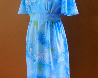 Seventies Blue Vintage Dress