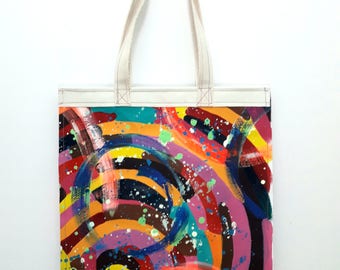 Canvas tote with original artwork