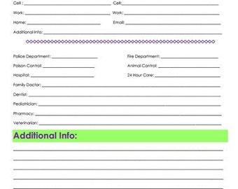 Personal Details and Contacts